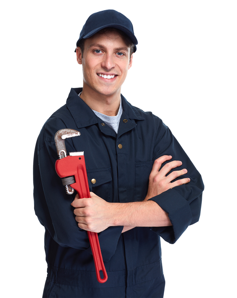 Técnico con herramienta en la mano